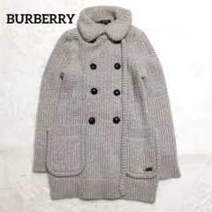 BURBERRY ベージュ ダブルブレスト カーディガン サイズ1　ニットコート