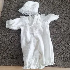 ホワイトセレモニースーツ 50-60cm 帽子付き