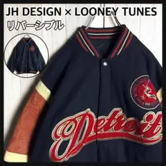 3581【超希少】ジェフハミルトン 全刺繍 リバーシブル レザー切替 スタジャン