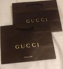 GUCCI ショップ袋 ブラウン 2枚セット