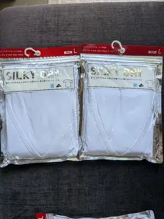 ユニクロ　SILKY DRY Vネック　Tシャツ 2枚 L ホワイト