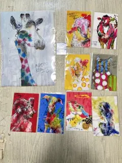 NAOTOKITAMURAアート ポストカード 8枚セット クリアファイル