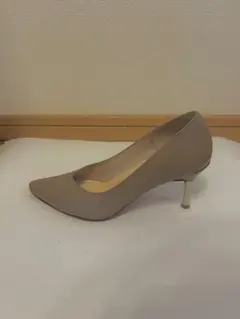 ベージュ レザー ポインテッドトゥ ハイヒールのサムネイル