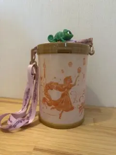 ディズニーシーポップコーン空き缶とカメレオンフィギュアストラップセット