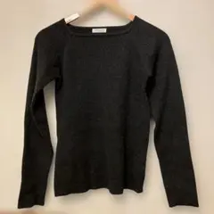 FREAK'S STORE 黒 リブ編み 長袖ニット