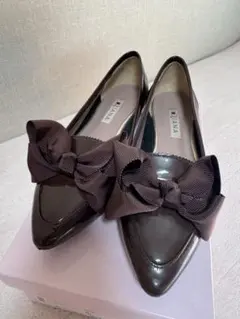 ダイアナ　リボンパンプス　ブラウン 23.5cm