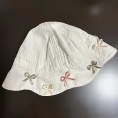 TOCCA ホワイト ベビー帽子リボン　44センチ
