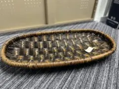 籐製楕円形バスケット