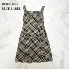 美品✨バーバリーブルーレーベル ノバチェック ワンピース ボックスプリーツ36