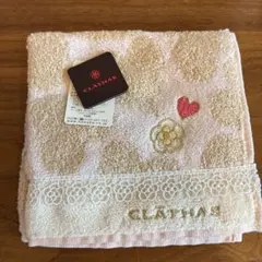CLATHAS タオルハンカチ ハート カメリア ピンクのサムネイル