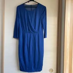 クードシャンス　ワンピース　7分袖　青色