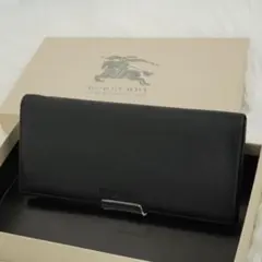 ほぼ未使用品　箱付き　 BURBERRY LONDON 長財布　ノバチェック　黒
