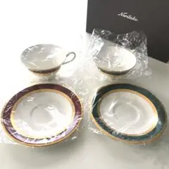 ノリタケ ボーンチャイナ フィッツジェラルド カップ＆ソーサーペア 