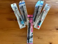 제트 스트림 0.5mm 3색 2개 검정 1개 적색 1개 형광펜 1개