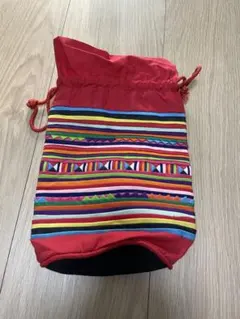 エスニック、カラフルな巾着袋