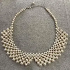 エレガントな合成パールネックレス