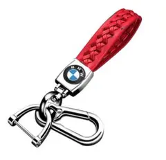 BMW キーホルダー おしゃれ pu革 レザー赤
