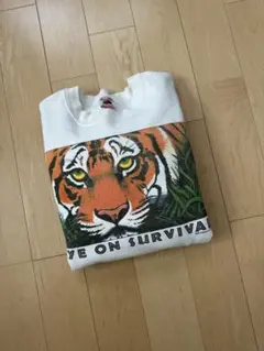 1990's〜Human-i-Tees LARGEホワイトスウェット 古着