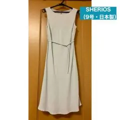 ※美品※【SHERIOS】ノースリーブワンピース（ライトブルー/9号/日本製）