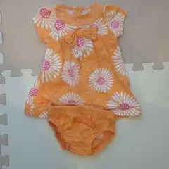 carter's 花柄ワンピース・パンツセット オレンジ 0-3M