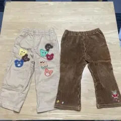 【美品】ミキハウス レトロ ズボン2枚セット