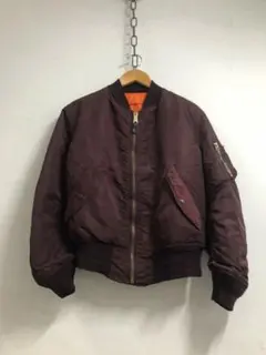 ALPHA アルファ　MA1 ブルゾン　レア　古着　ミリタリー　赤　USA製