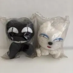 クロネコヤマト　ぬいぐるみ　ペア　セット　レトロ　クロネコ　シロネコ