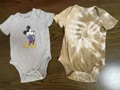 Baby gap ロンパース2枚セット90cm ミッキーマウス＆タイダイ染め柄