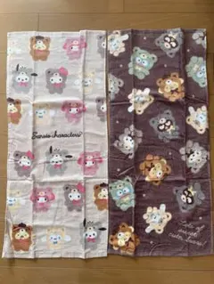 サンリオキャラクターズ　フェイスタオル　ラテクマ　2枚セット