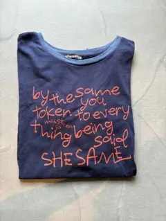shesame リンガープリントTシャツ ネイビーのサムネイル