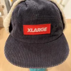 XLARGE コーデュロイ 耳当て付きキャップ ネイビー ボア 防寒【キッズ】のサムネイル