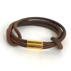 エルメス ブラウン スエード ブレスレット ゴールド金具 - メルカリ