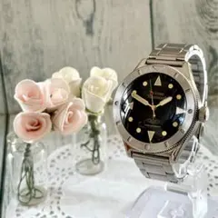 【電池交換済】 vivienne ヴィヴィアン 腕時計 メンズ ブラックシルバー