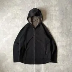 vintage ジップパーカー リバーシブル 黒カーキ　カジュアル ミリタリー