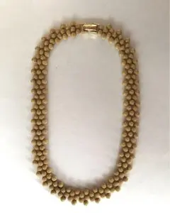 デザインネックレス　ゴールド艶消し