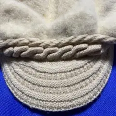 クリーム色アンゴラファーベレー帽