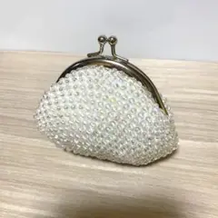 ハンドメイド ビーズがま口(オーロラビーズ)