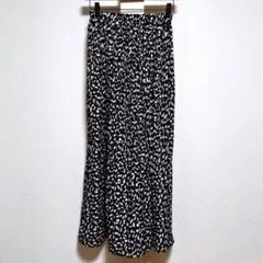 クラシカルエルフ（ML）総柄マキシフレアスカート　ロング　ゴムウエスト　裏地