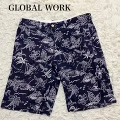 グローバルワーク　ハワイアン柄　総柄　ショートパンツ　ハーフパンツ　個性的　夏のサムネイル