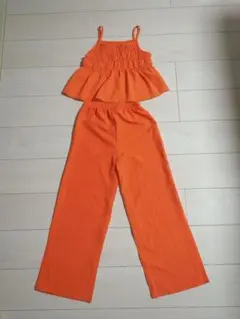 SHEIN オレンジ セットアップ 9Yサイズ(130サイズ相当)
