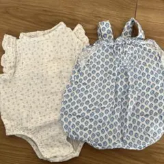 【2枚】ロンパース・カバーオールセット 70cm