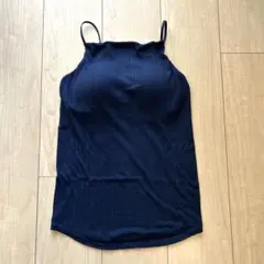 ユニクロ UNIQLO mame シームレスブラキャミソール ネイビー M