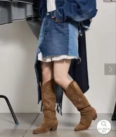 LE TALON 本革ウエスタンブーツ キャメル スエード Mサイズ - メルカリ