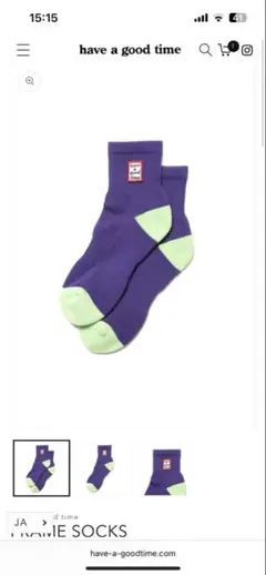 Have a good time FRAME SOCKS 紫/緑