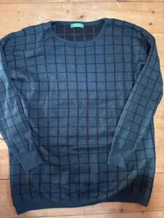 earth music&ecology チェック柄セーター M