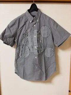 【美品】コムデギャルソン 丸襟 ギンガムチェック 半袖シャツ コムデギャルソン ［ COMME des GARCONS ］ 丸襟 ギンガムチェック