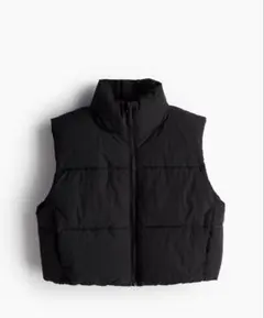 H＆M 黒キルティングダウンベスト