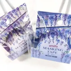 マスキングテープ 藤 セリア/キャンドゥ 可愛い花柄 amifa 2点GG070のサムネイル