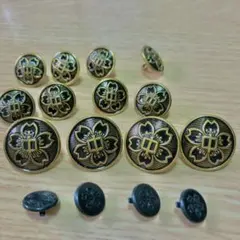 学ラン用ボタン 大小と裏ボタン　新品未使用　中学校標準学生服用