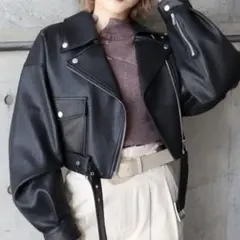 【美品】 MURUA ショートライダースジャケット